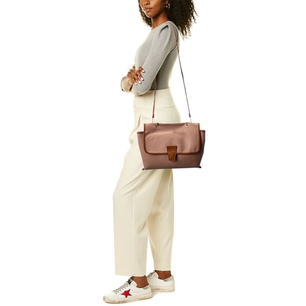 Italian Leather Tote, Pink - Picture 4 of 4
